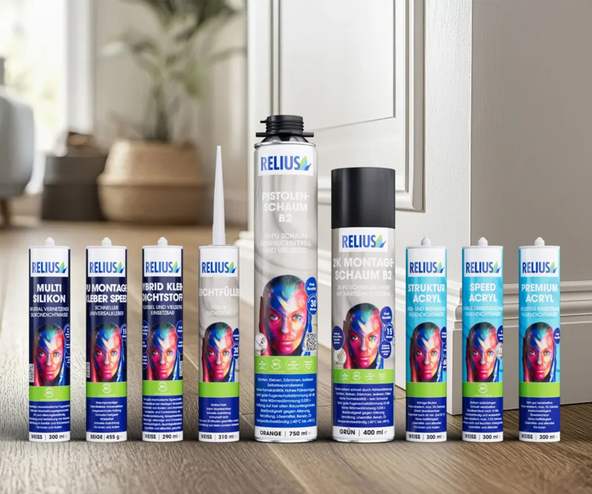 RELIUS Dicht- und Klebstoffe, Schäume und Füller
