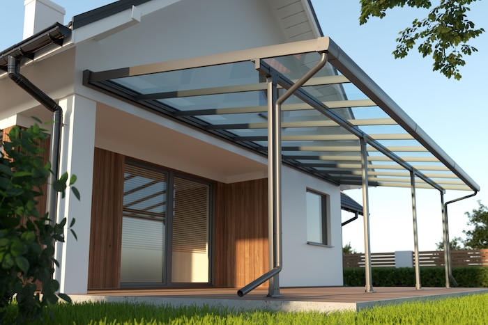 Terrassenüberdachung aus Glas