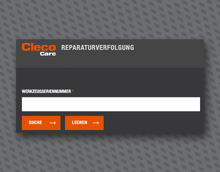 Cleco Care Reparaturverfolgung