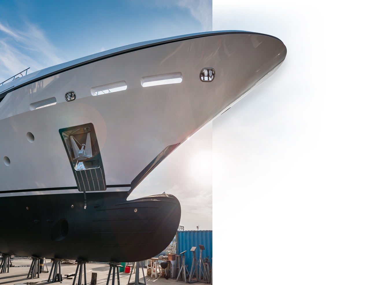 Yacht im Refit