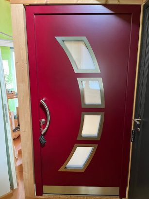 Haustür Bayerwald mit Edelstahlrahmen