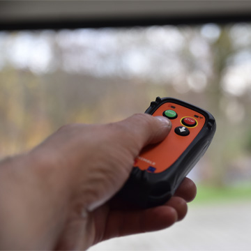 Handfunkfernsteuerung im Einsatz