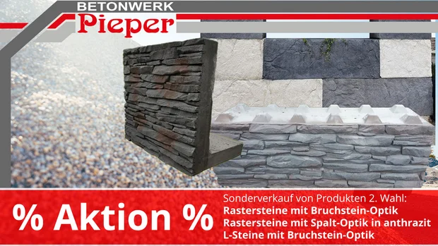 Sonderverkauf von Produkten 2. Wahl