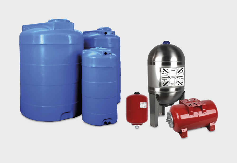 Membrandruckbehälter und Regenwassertanks