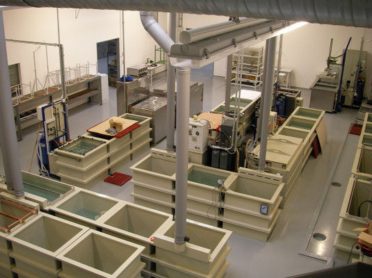 Abluftsystem mit Abwicklungen und Durchdringungen