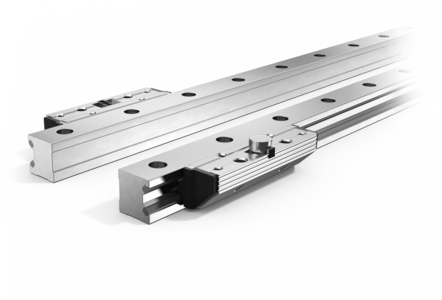 Aluminium-Linearführung (Profilschienenpaar mit Rollenschuhpaar)