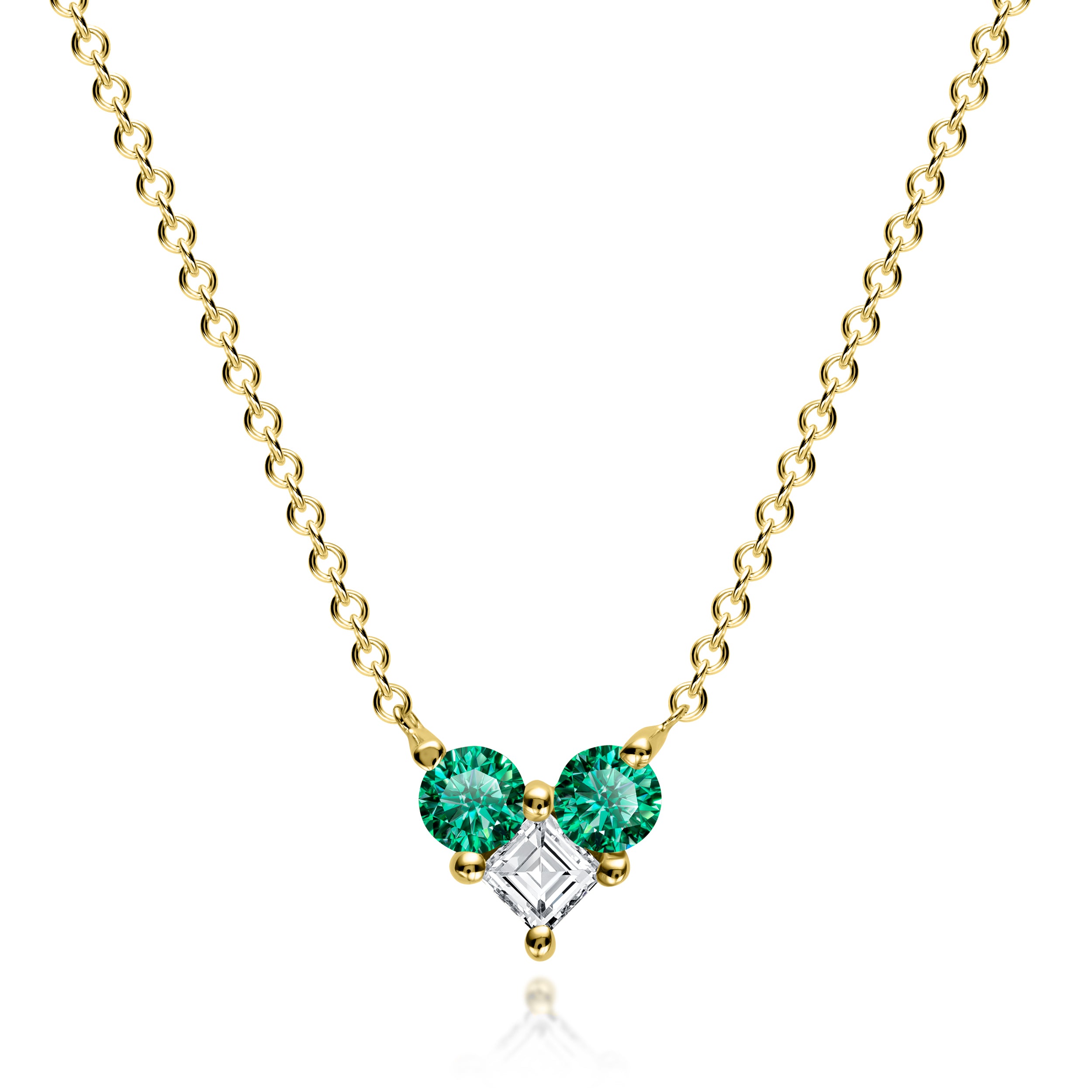 Kette „Grace“ mit Anhänger, Diamanten und Edelsteinen