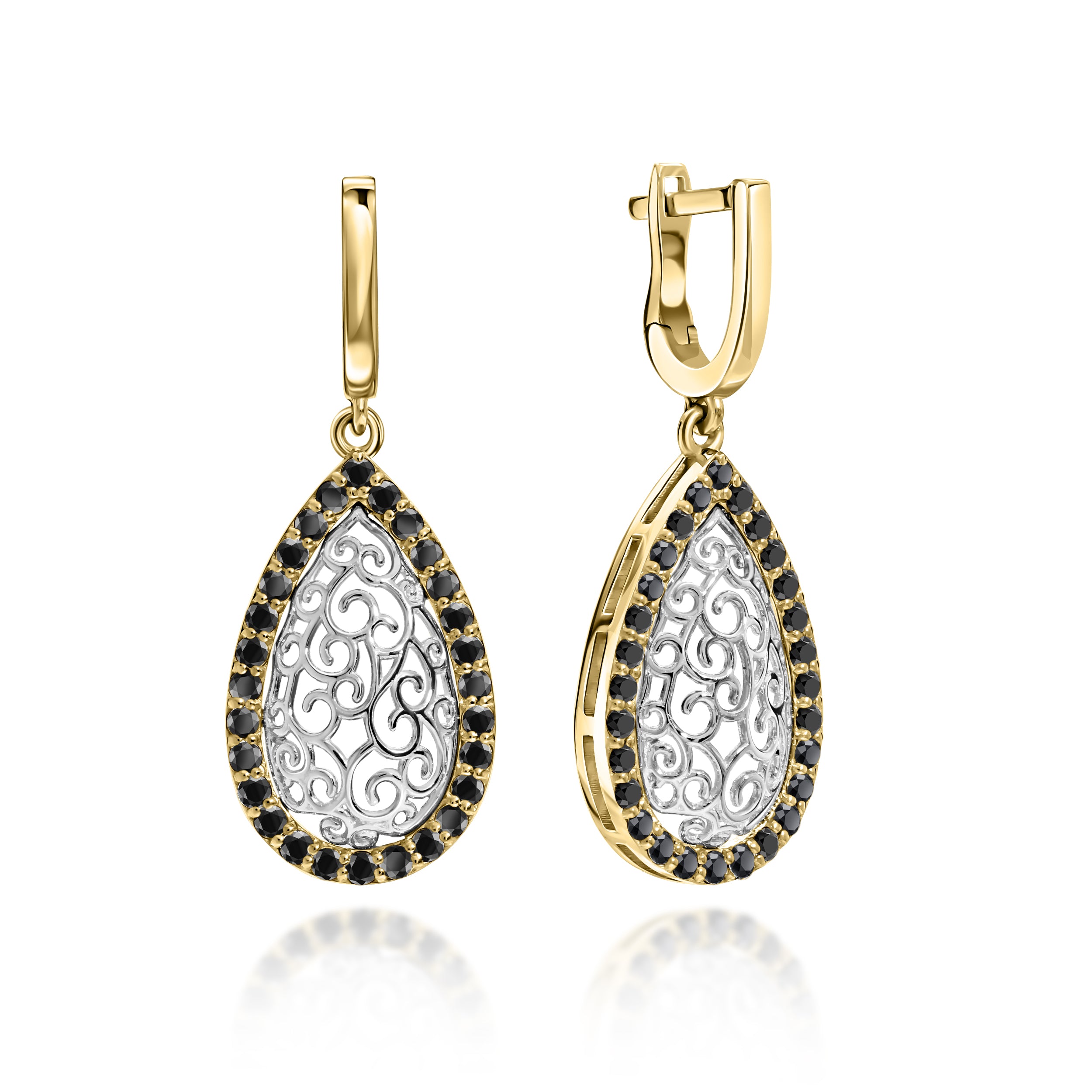 Ohrringe „ENJU“ mit Diamanten und 14K Gold