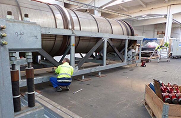 Maschinentransport und Grobmontage