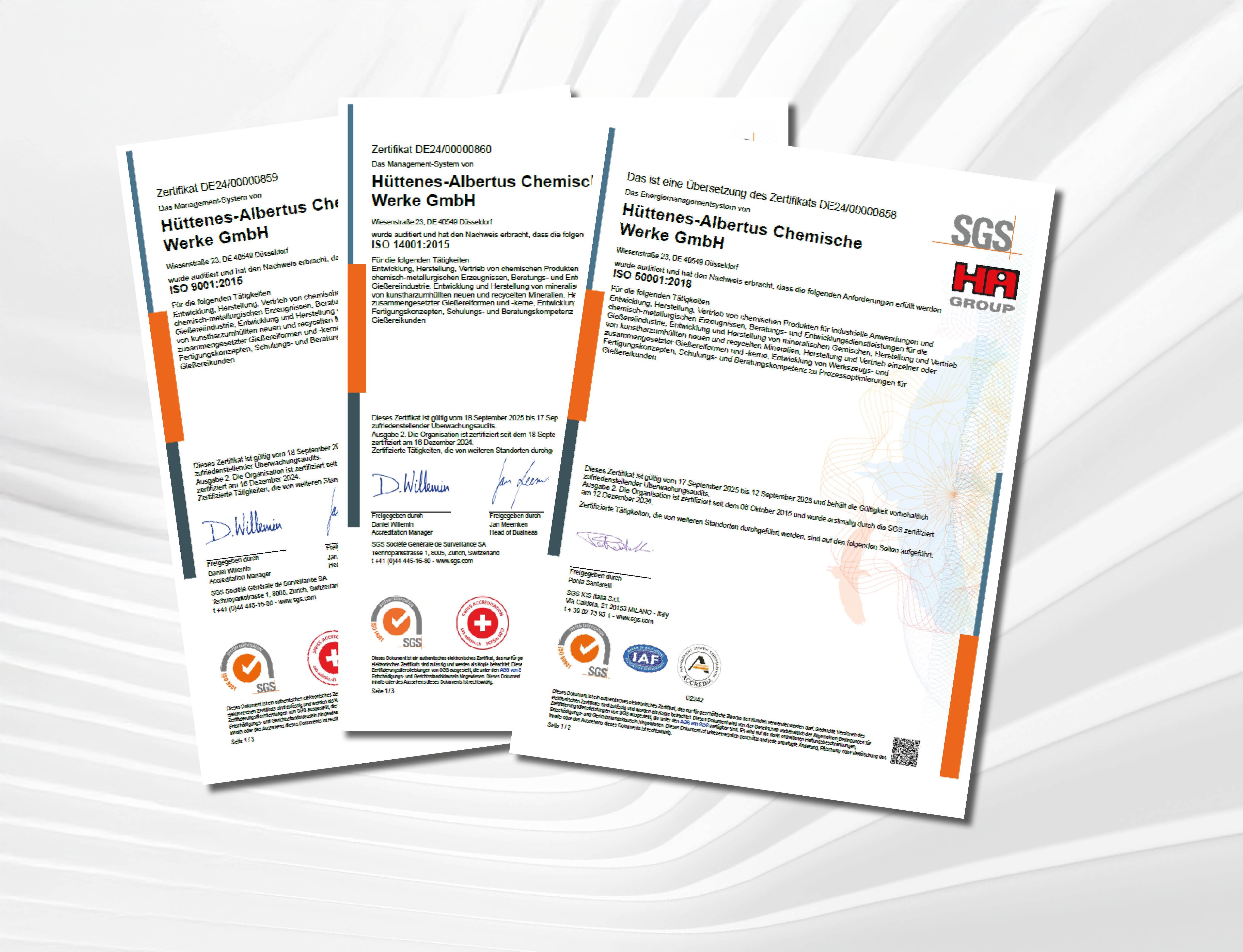 Rezertifizierung der Managementsysteme 2025