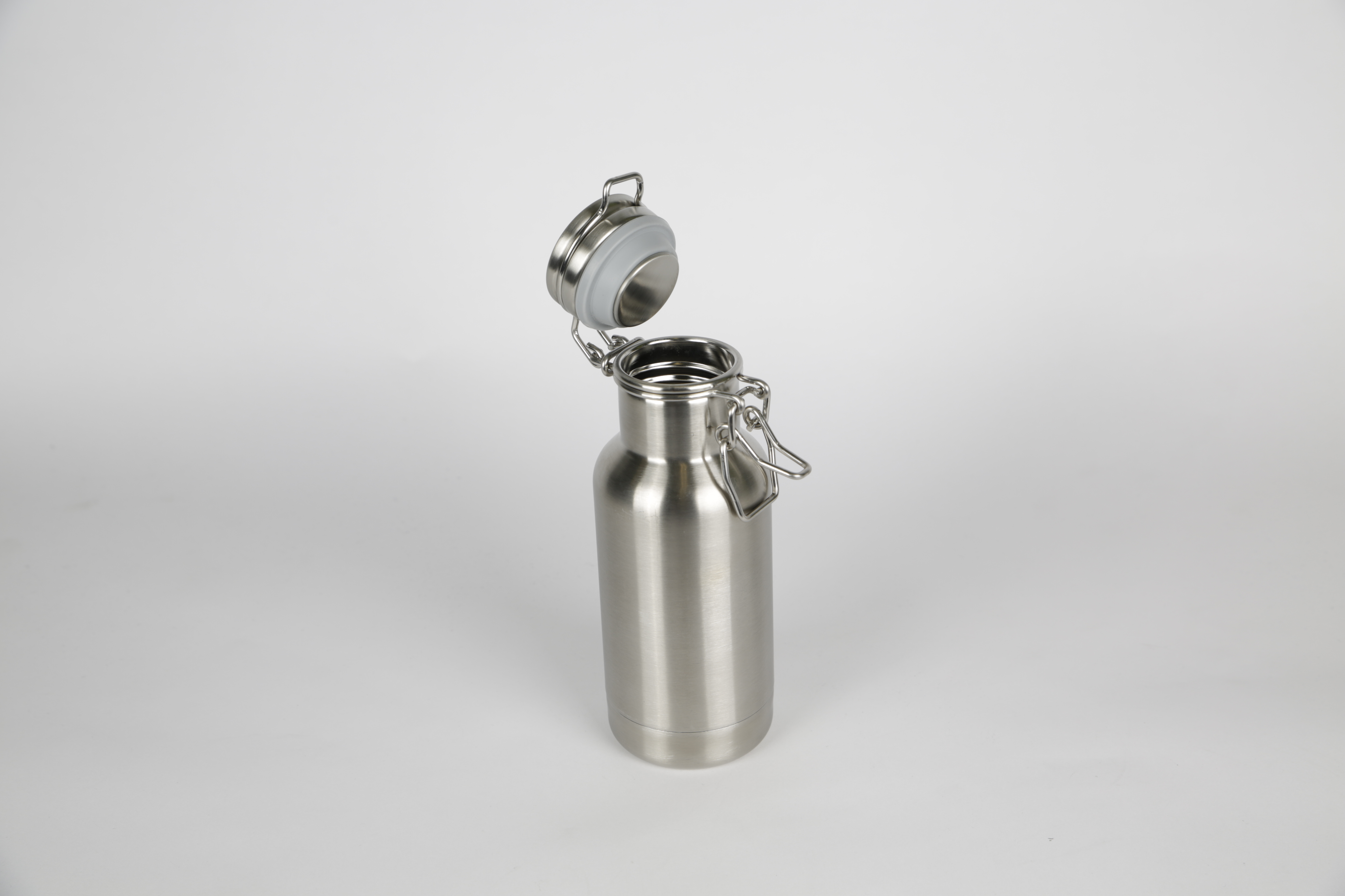 Edelstahlflasche mit Spannbügelverschluss, 400 ml