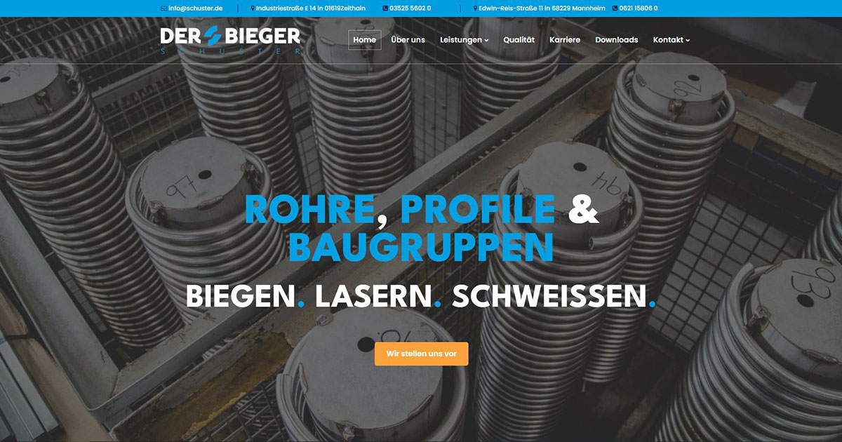Schuster – Der Bieger – Fertigung