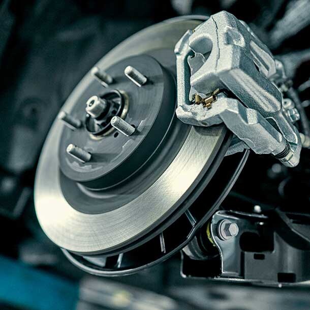 Bremsscheibe mit Bremssattel