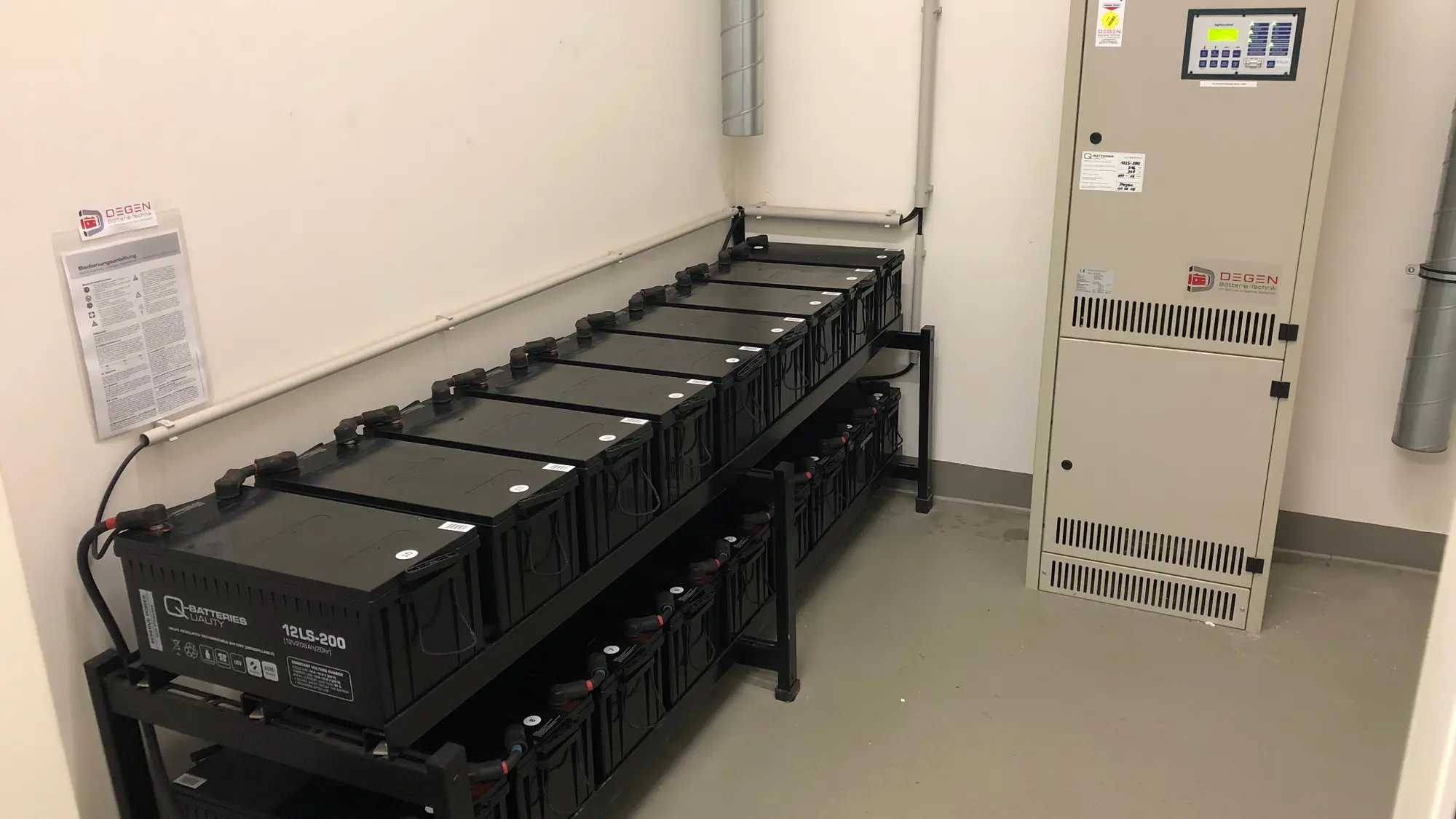 Batteriesatz und Zentralbatterieanlage für Sicherheitsbeleuchtung