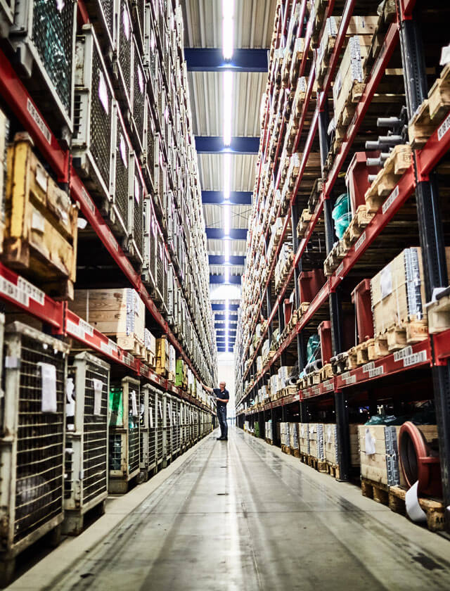 Gusslogistik (GLO) mit vollautomatisiertem Hochregallager
