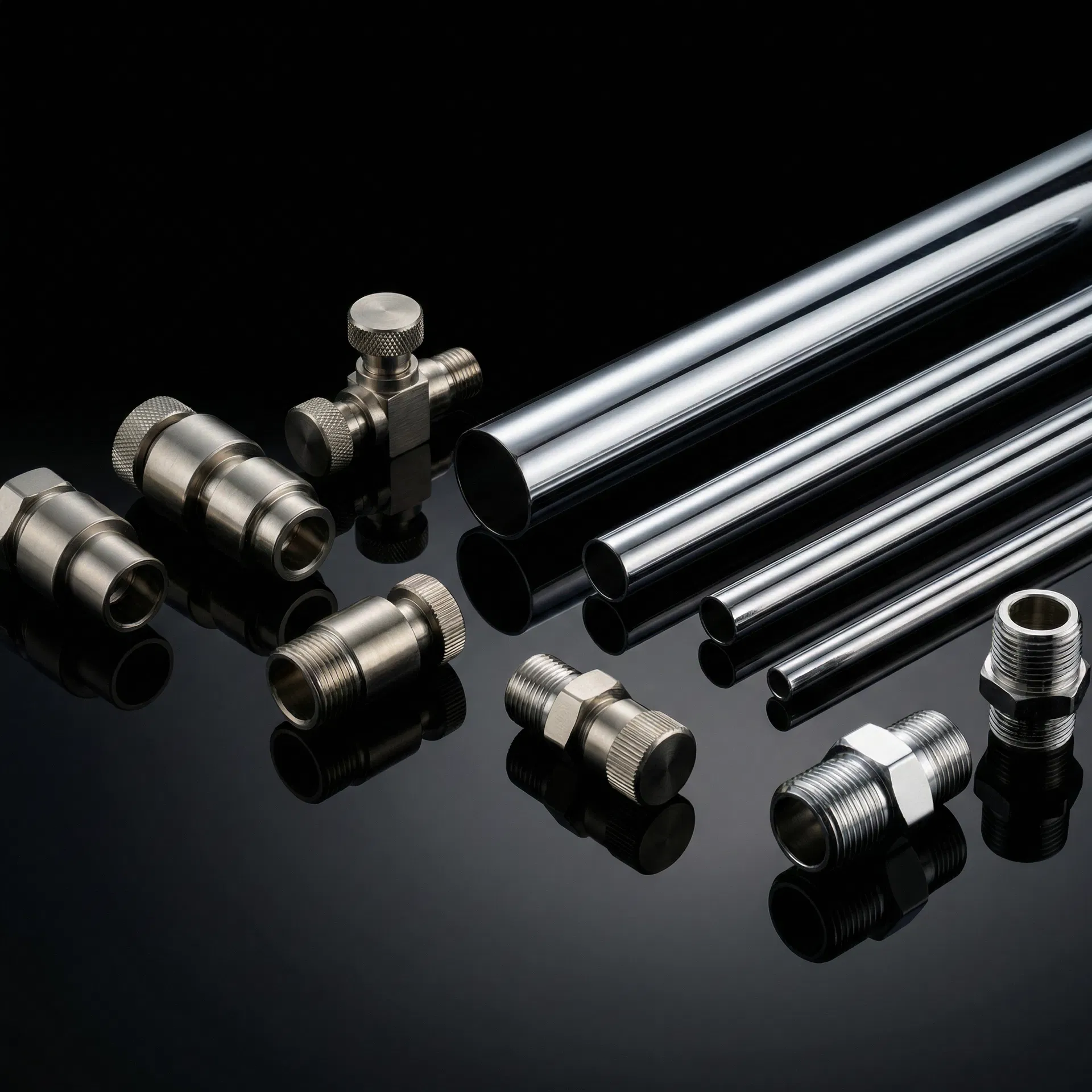Nickel-plated and chrome-plated metal components