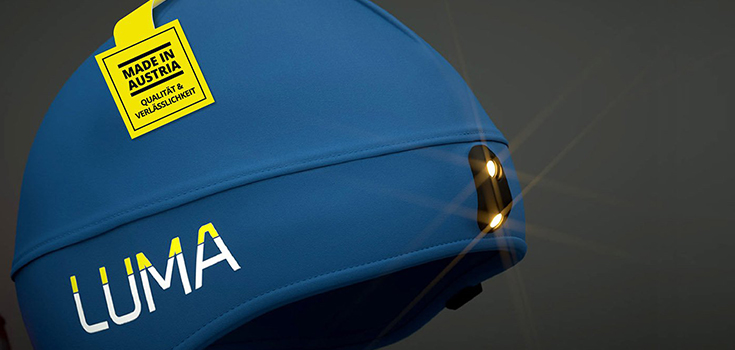 LUMA ACTIVE CAPS headwear with LED headlamp