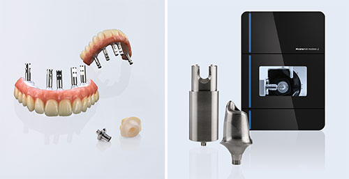 Implant restoration with custom abutments