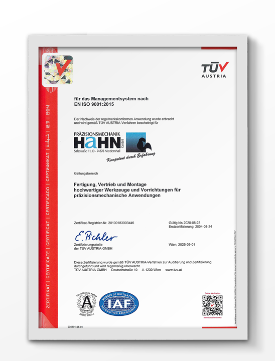 Zertifiziertes Qualitätsmanagementsystem