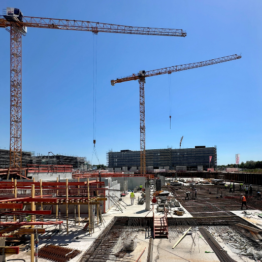 Baustelle Wohnquartier Parkside Lerchenauer Feld