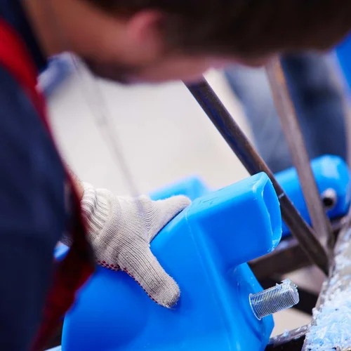 Plastics engineering: employees at work