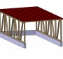 Wood chip storage (400 m³) with bunker