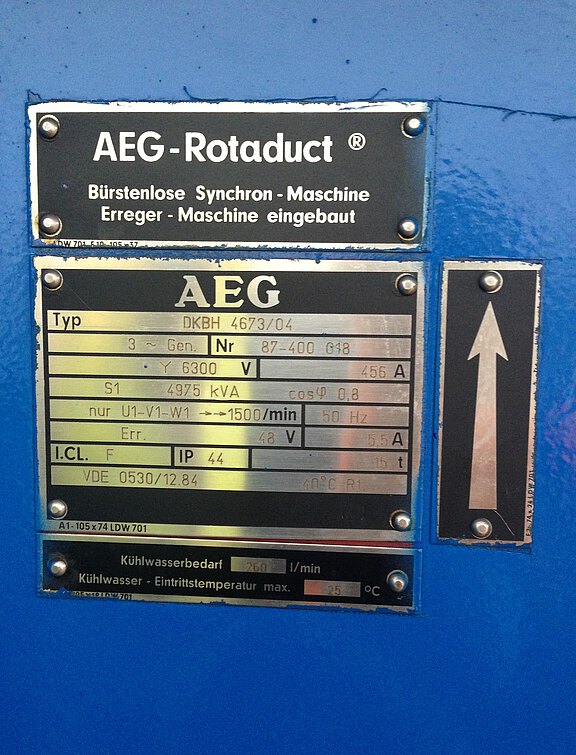 AEG-Typenschild