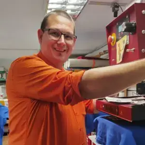 Heat press during textile printing