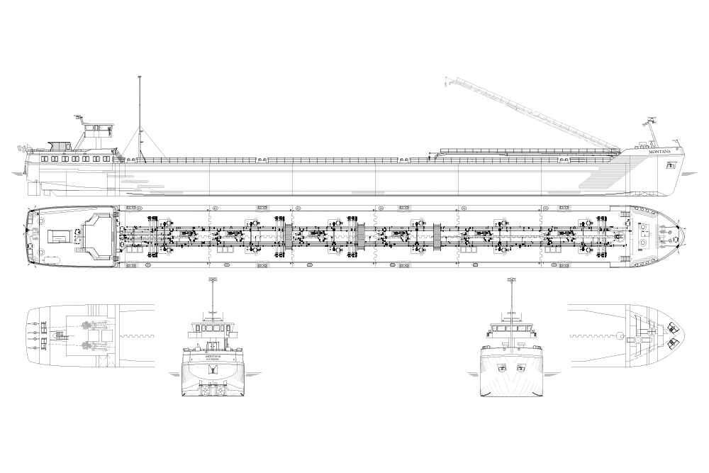 Ship Project MONTANA – Design drawing