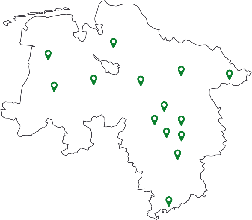 Netzwerkkarte Niedersachsen
