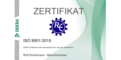 Zertifikat ISO 9001:2015