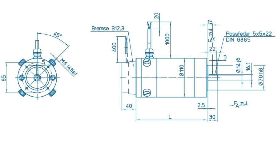 BLDC-Motor der Baureihe HSM (Innenläufer)