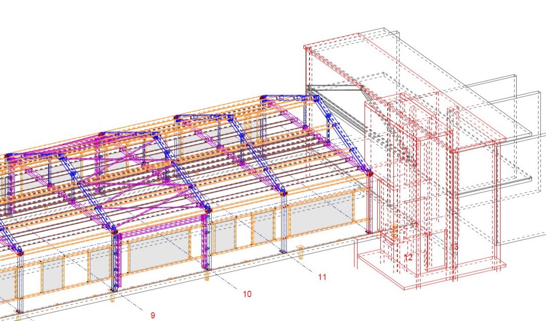 Steel Hall on Existing Basement