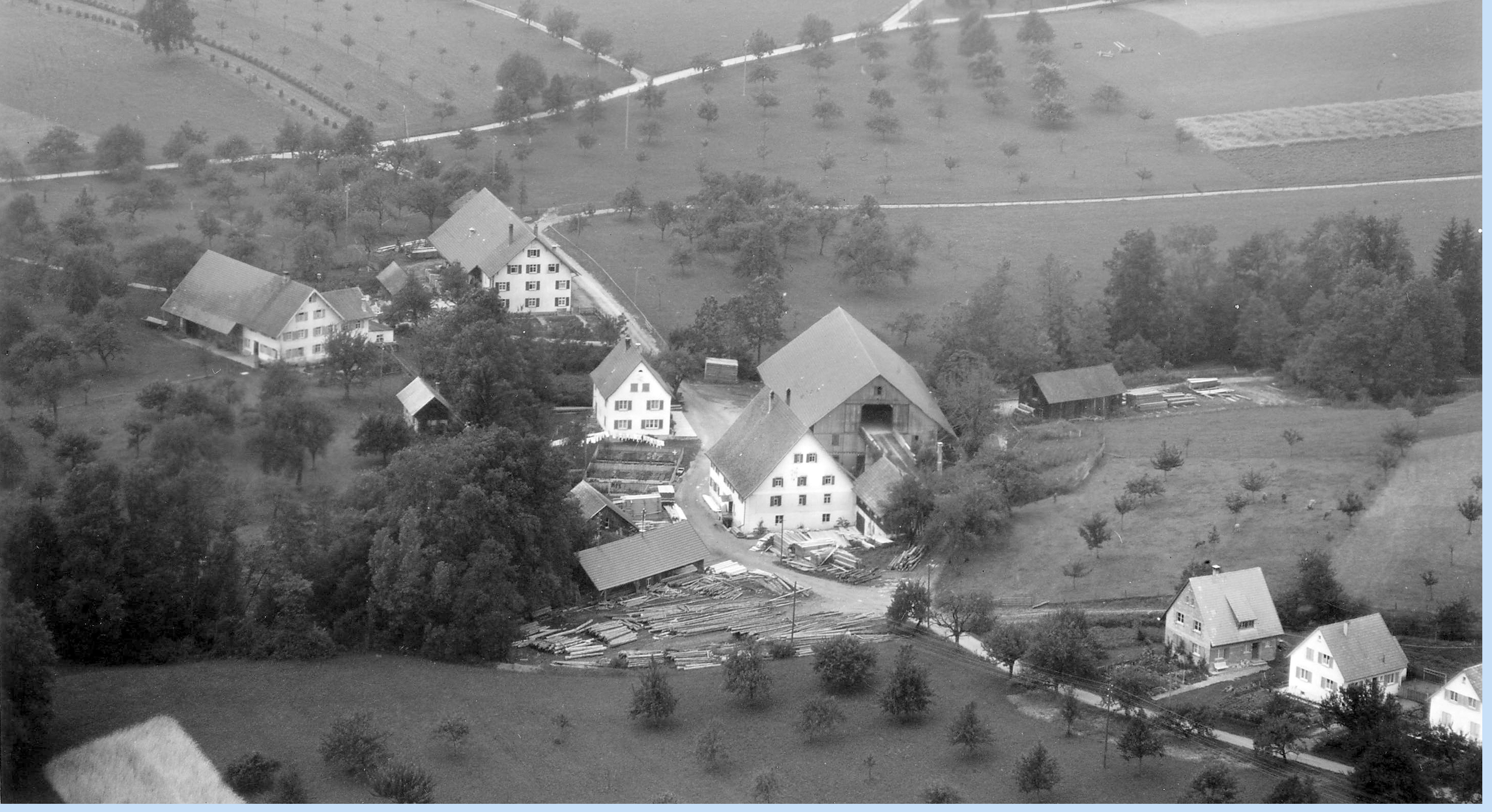 Winkelmühle mit Sägewerk um 1955