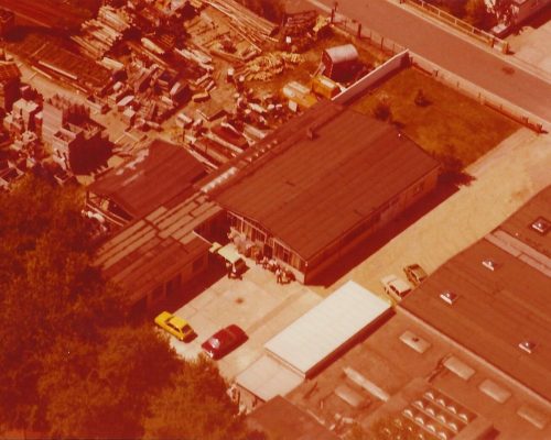 Bau des Bürogebäudes 1968 an der Voltenseestraße