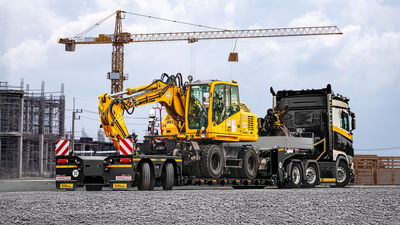 Modulfahrzeug mit Bagger