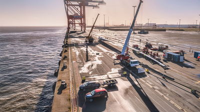 Windflügelsystem für Rotorblatttransport