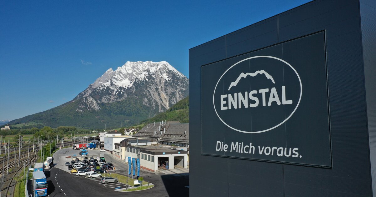 Luftaufnahme Ennstal Milch