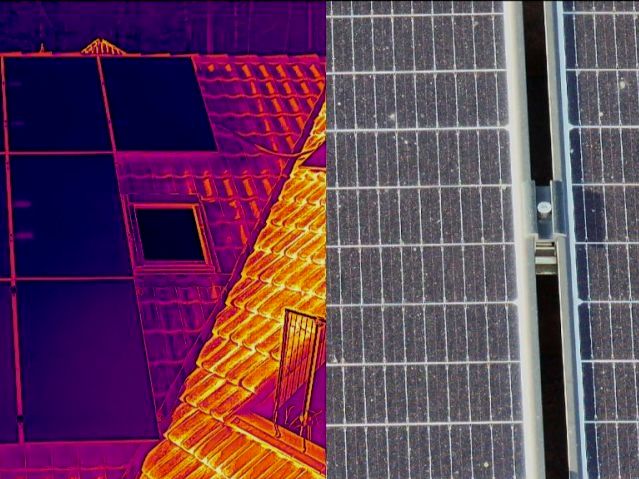 Thermografie-Inspektion einer PV-Anlage