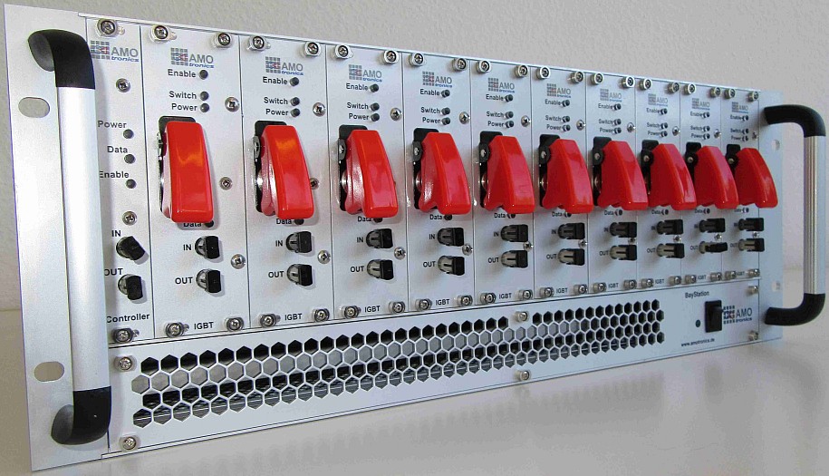 Optically controlled IGBT power switches