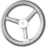 Machine handwheel made of light metal
