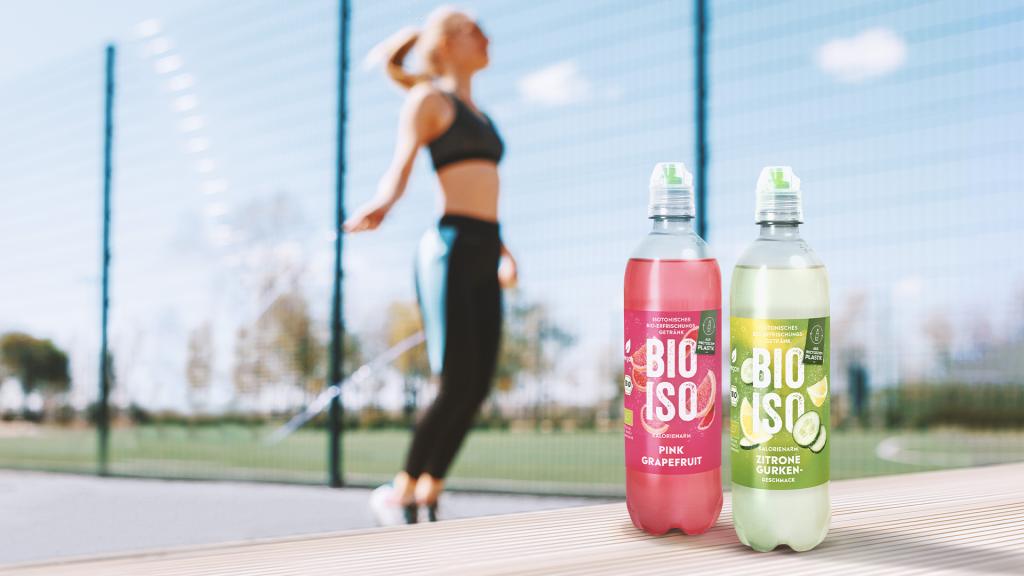 BIO ISO – isotonisches Sportgetränk in der Rezyklat-Flasche
