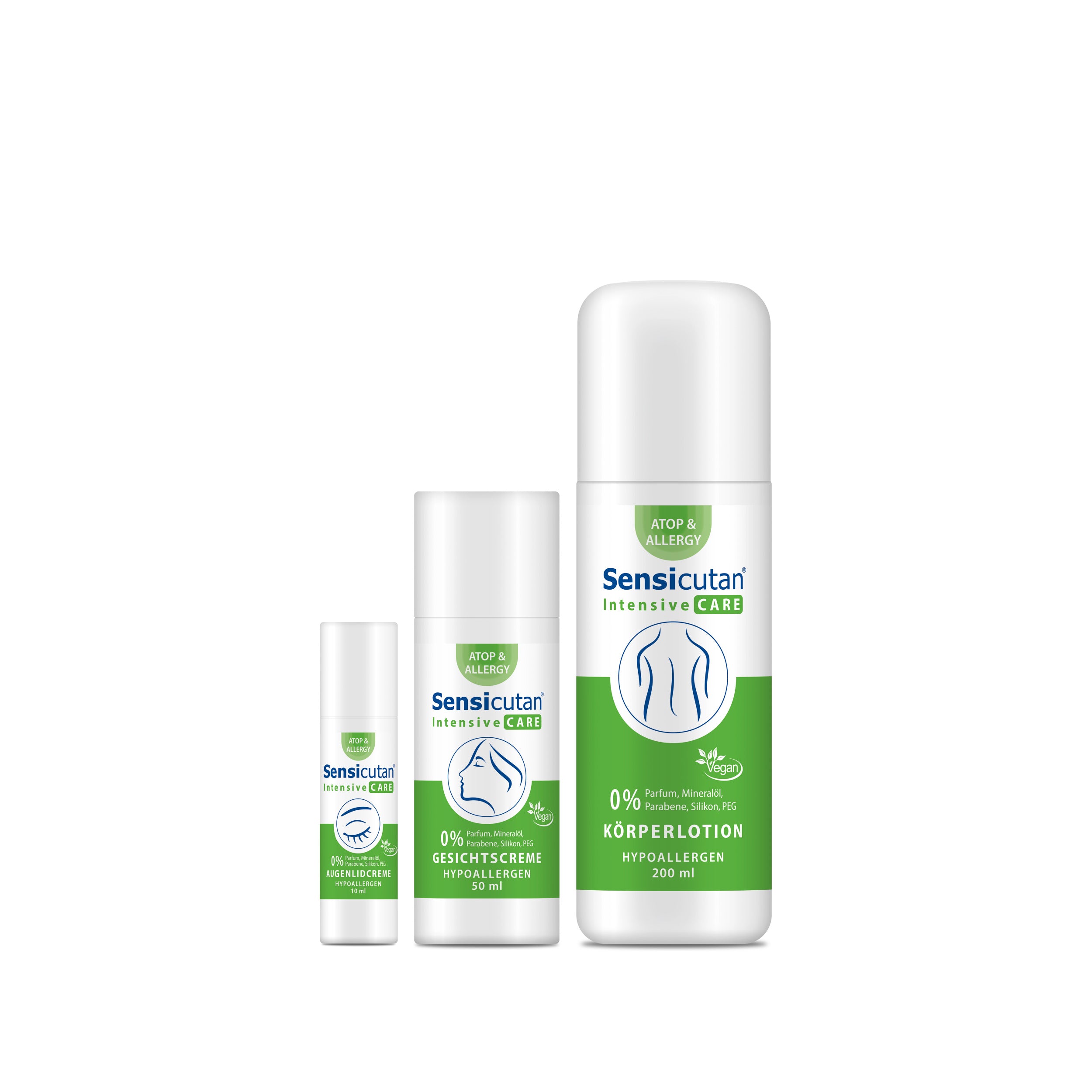 Sensicutan® Intensive CARE Set – Körperlotion, Gesichtscreme und Augenlidcreme