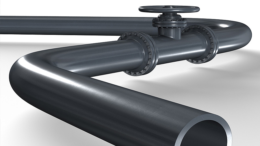 Gebogene Rohrleitung (Pipeline)