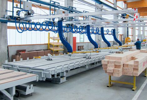 Aluminium-Hängebahnsystem mit Fahrantrieb