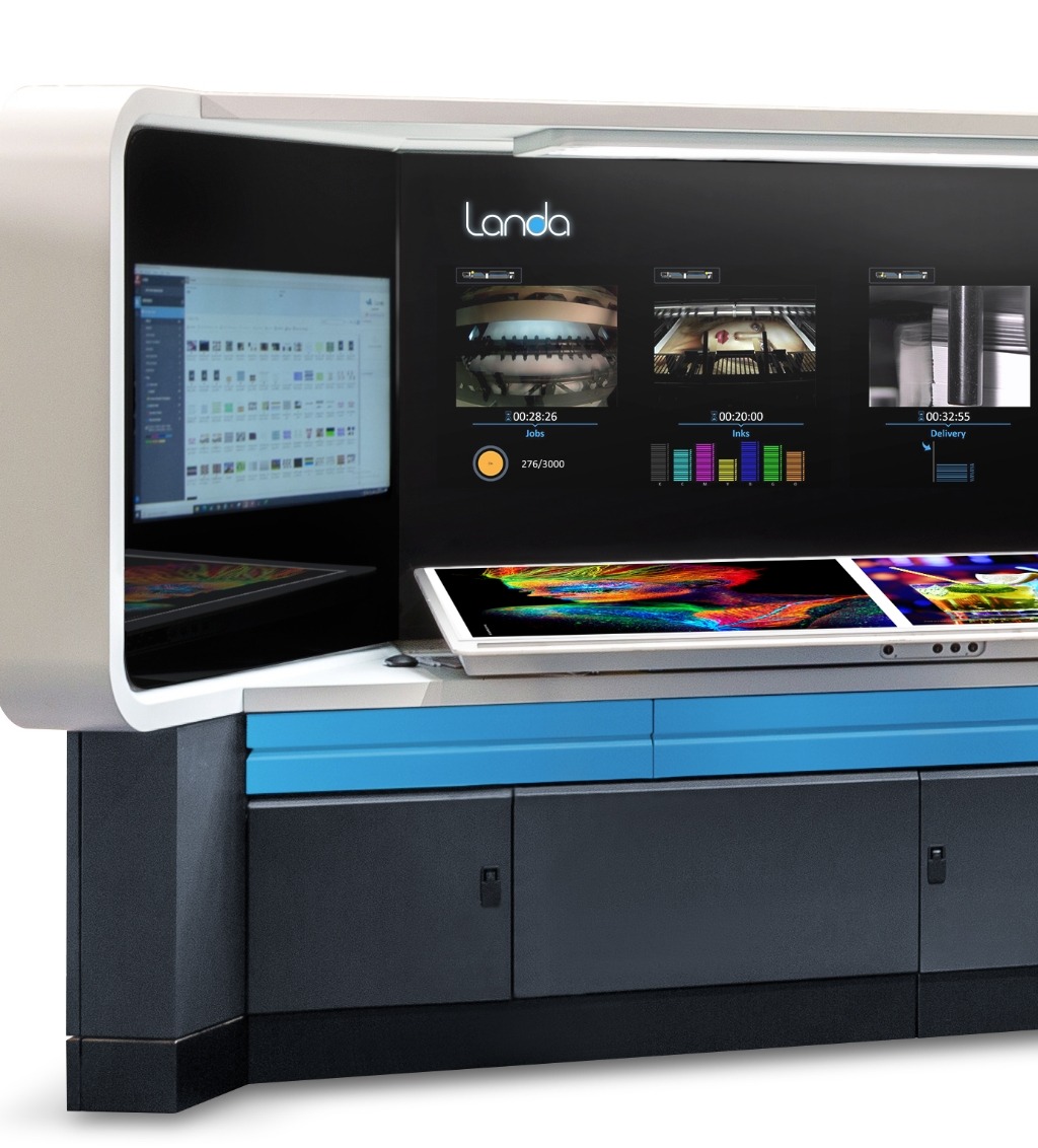 Landa Nanografie-Druckmaschine im Maschinenpark