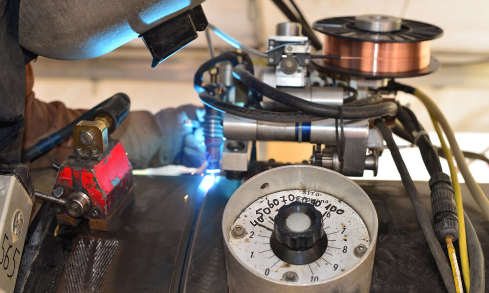 Rohr-Nahtverbindung, vollmechanisiert MAG-geschweißt