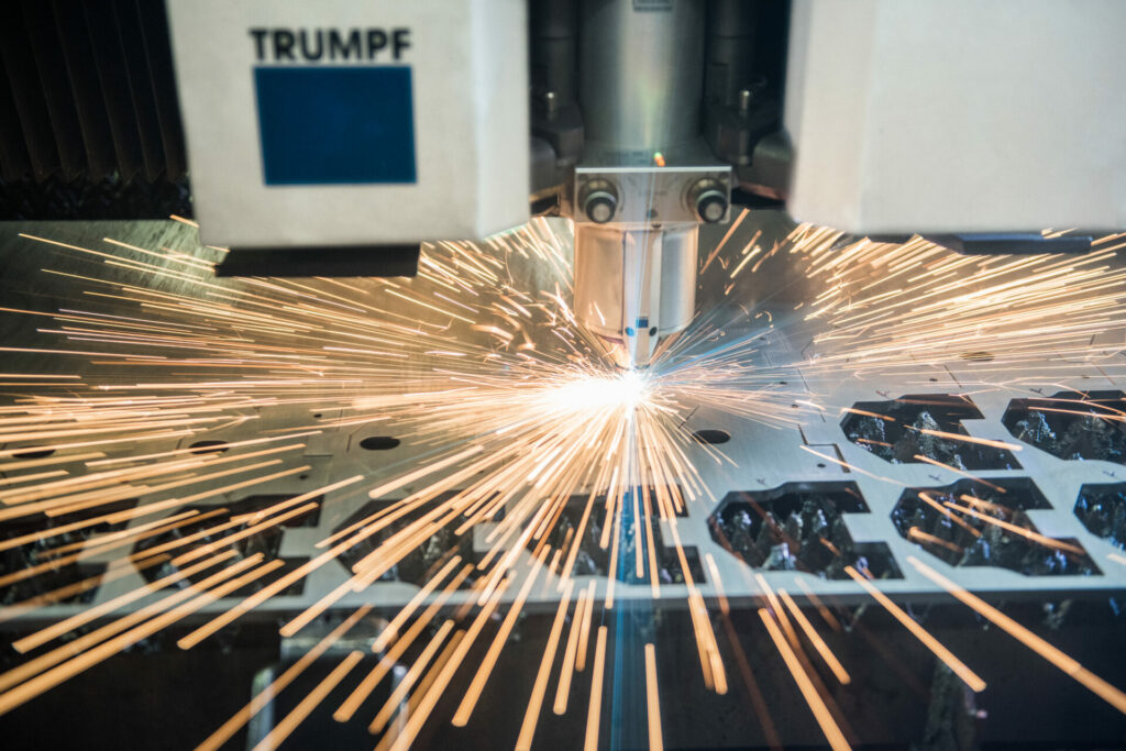 Laser-cut and bent parts