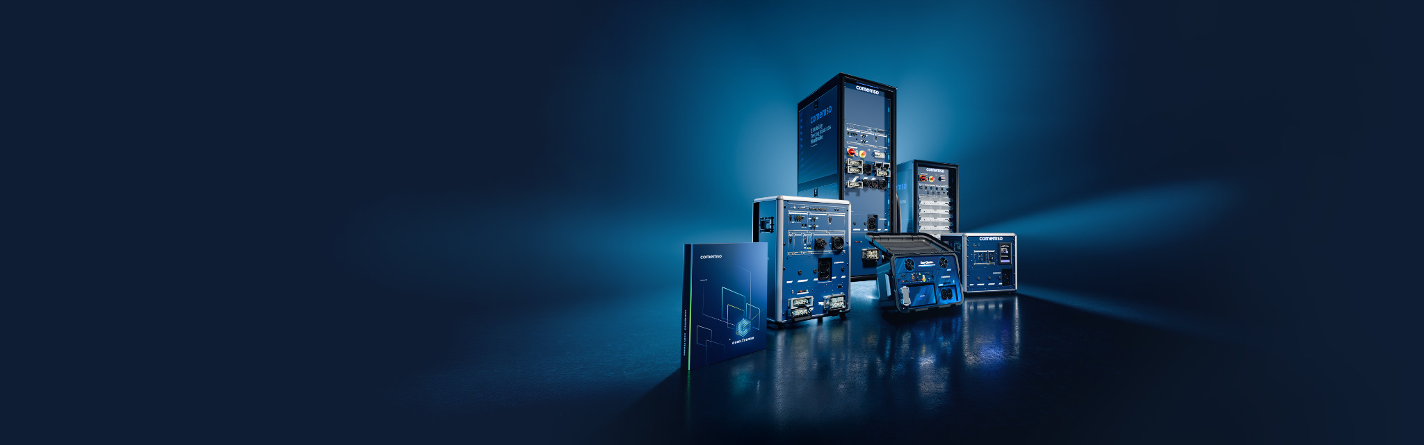 comemso EV-, EVSE- und BMS-Testsysteme: Prüfregale, mobile Tester und