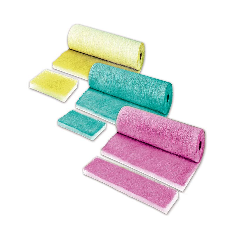 Filter mats on rolls